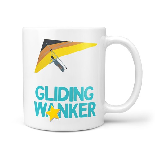 Gliding wanker mug - wanker, for