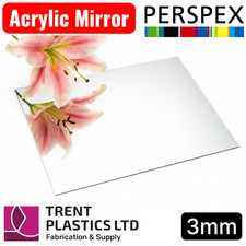 Silver Acrylic Mirror Sheet – 3mm Perspex Plastic Safety Stable Cut to Size