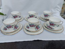 Crown Royal Bone China Full Tea Set 1950-1960 Excellent Condition Never Used