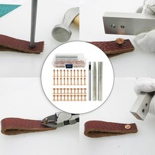 Leather Rivet Kit 40 Sets Rivets Leather Rivets Tubular for DIY Leathercraft D