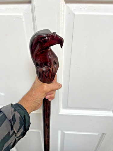 Walking cane stick - walking, carved