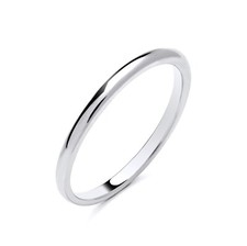 Sterling Silver 925 Plain 2mm