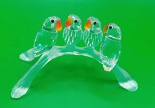 SWAROVSKI CRYSTAL  BABY LOVEBIRDS ON BRANCH  WITH BOX