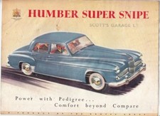 1953-54 HUMBER SUPER SNIPE Mk IV 8p Brochure - ROOTES