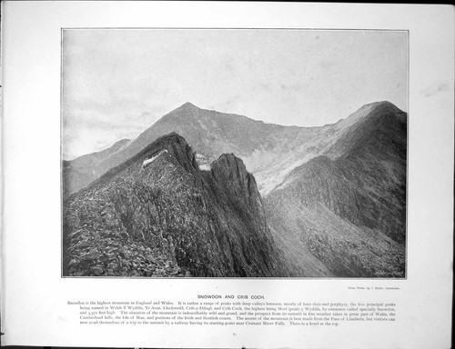 Antique print snowdon - print,