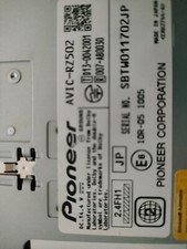 Pioneer Carrozzeria Radio Sat Nav model AVIC RZ502