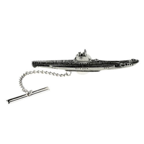 Submarine pewter lapel tie tac - submarine,