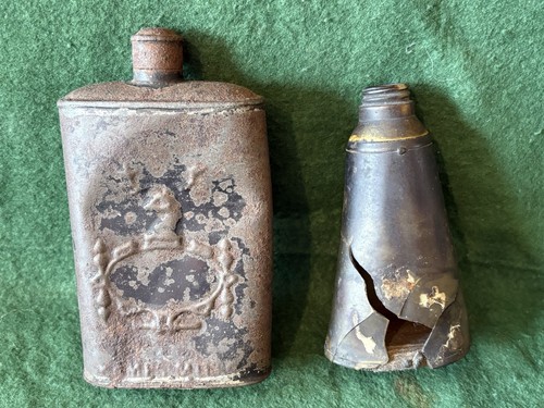 Antique powder flasks - antique, flasks.