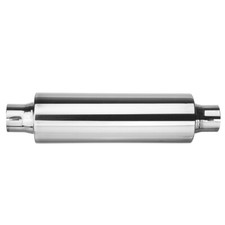 2" 50mm Universal Car Exhaust End Pot Muffler Stainless Steel Long 406mm DHL