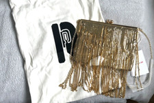 PACO RABANNE for H&M fringed metal golden bag