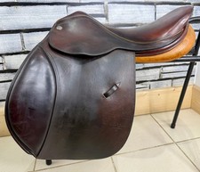 16 1/2” MW Harry Dabbs Original AO Close Contact Jump Saddle - Brown
