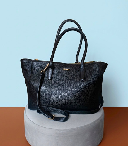 Dkny black pebbled leather - pebbled,