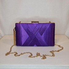 Cadbury Purple Ruched Satin