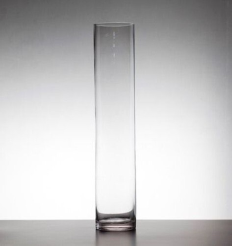 Clear glass cylinder - cylinder, vase