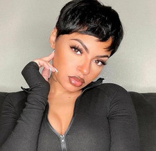 YuanYouTong Short Black Wigs