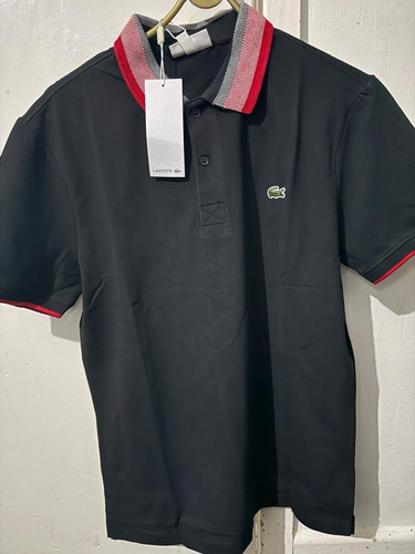 Lacoste men black polo - lacoste,