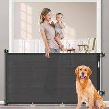 Retractable Pet Dog Gate Safety Guard Folding Baby Toddler Stair Gates Isolation