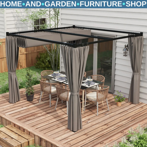 Metal pergola retractable - pergola, roof