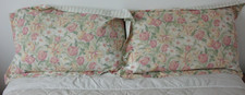 LAURA ASHLEY VINTAGE PILLOWCASES X 2 TULIPS & DAFFODILS 