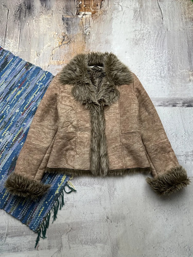 Vintage faux shearling jacket - vintage,