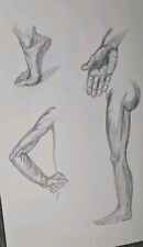 Prison Art - 3x Large Original Hand drawn Sketches By REGGIE KRAY 