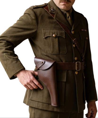 Brown leather gun - brown,