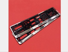 2 x CHROME Number Plate Surrounds Holder Frame BMW