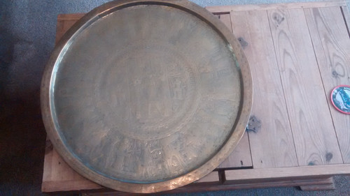 Large vintage solid brass - large,