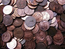 Irish Decimal One Penny Coins Lot Of Six Ireland 1p Stylized Bird Celtic Harp