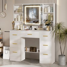 Vanity Desk with 10 LED Lights