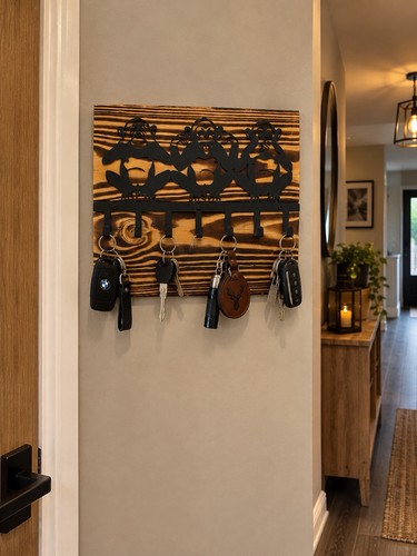 Handmade rustic wooden three - rustic,