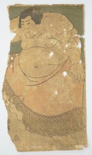 Japanese Sumo color woodblock print, 1853, original by Toyokuni 3, from...