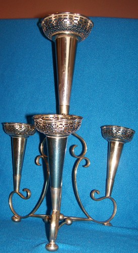 Antique silver plated epergne - silver,