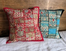 Set of 2 Indian Cushion Covers Pillow Home Decor 16x16