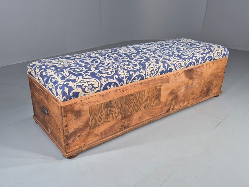 Antique upholstered ottoman - antique,