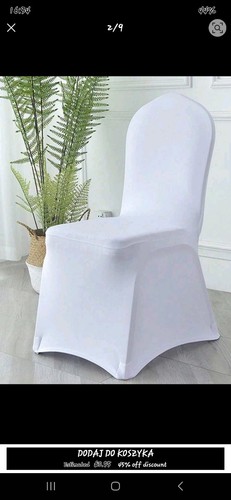 White stretch spandex chair - white,
