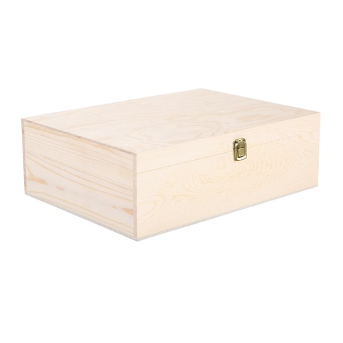 Plain wooden storage box with - plain,