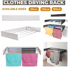 Laundry Drying Rack Wall Mounted Foldable Retractable Clothes Airer Drying Rack