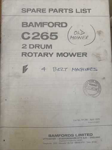 Bamfords c265 drum - 2, rotary