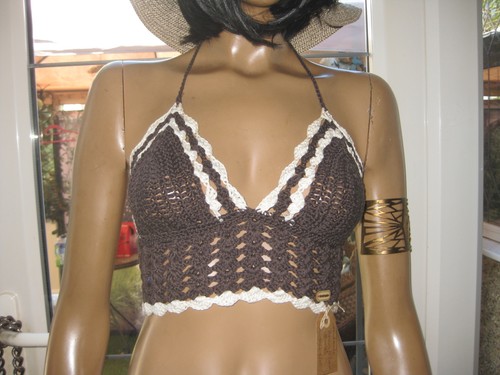 Handmade crochet bralette - , 100%