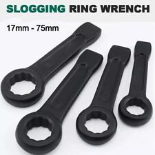 Slogging Wrench Spanner Set Bi-Hex 17mm-75mm Box End Ring Metric Tool Kit