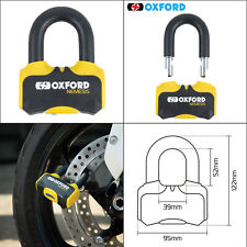 Oxford Nemesis 16mm Disc Lock Motorbike Motorcycle Security - Yellow