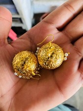 Trandy goldplated beaded hook fashion Jhumki earring each pair