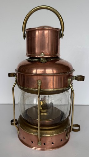 Copper ships oil lamp anchor - copper,