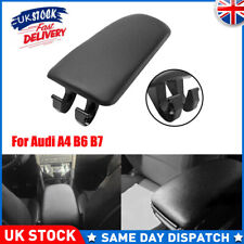 For 2004-2008 Audi A4 B6 B7 Black Leather Armrest Center Box Console Lid Cover