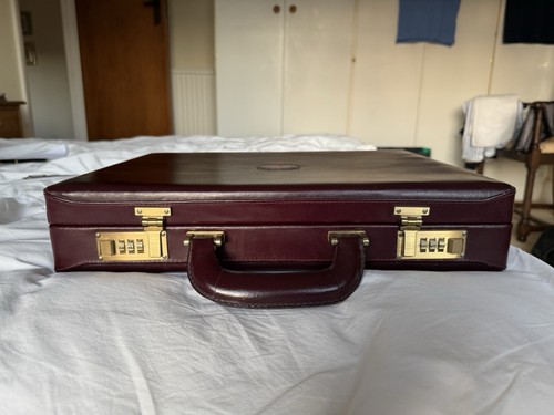 Genuine leather attaché case - genuine,