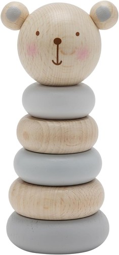 Wooden teddy stacking - teddy, rings