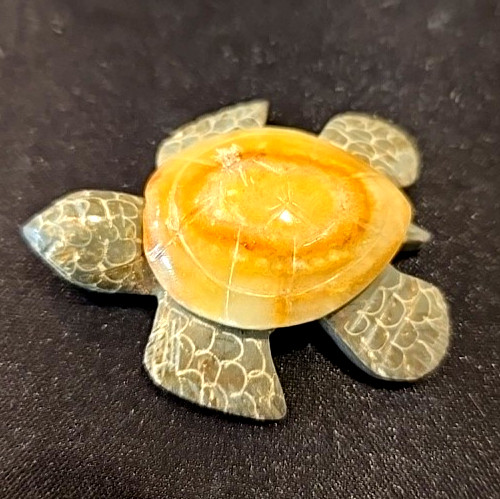 Vintage hand carved sea - sea, turtle