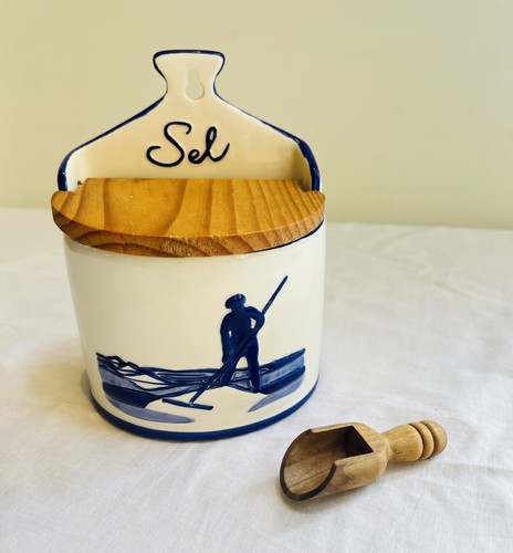 Rustic french ceramic salt - rustic, pig