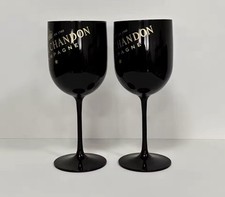 Set Of 2 - Moet & Chandon Black Ice Imperial Acrylic Champagne Glasses Moët